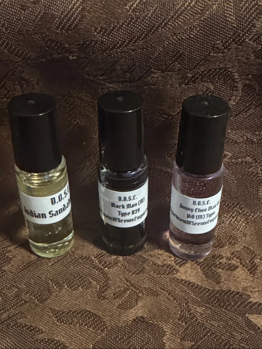 Three Mini Men and Unisex Roll-On Fragrance Oils 3.7 ml bottle